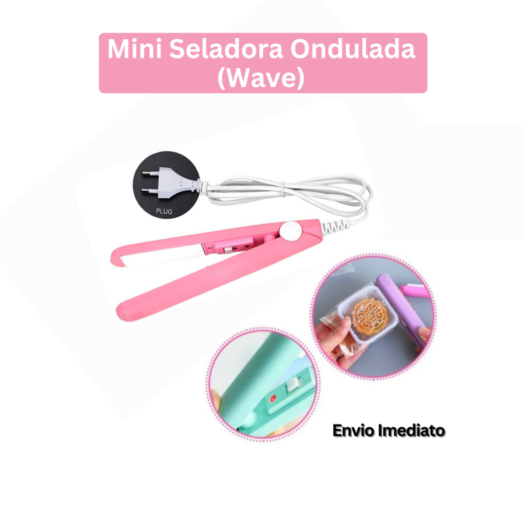 Seladora Portátil para Conservar Alimentos e Fechar Pacotes Vedador | Utensílio Cozinha Organizada