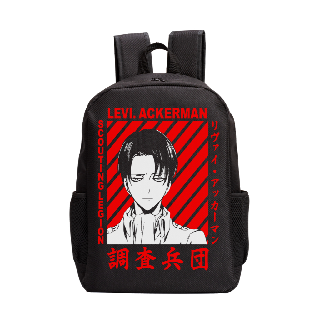 Mochila Masculina Feminina Escolar Trabalho Casual Anime Attack On Titan "Levi Ackerman"
