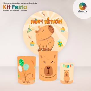 Kit Festa Capivara com Painel 1,50x1,50 - R02 em Oferta na Shopee