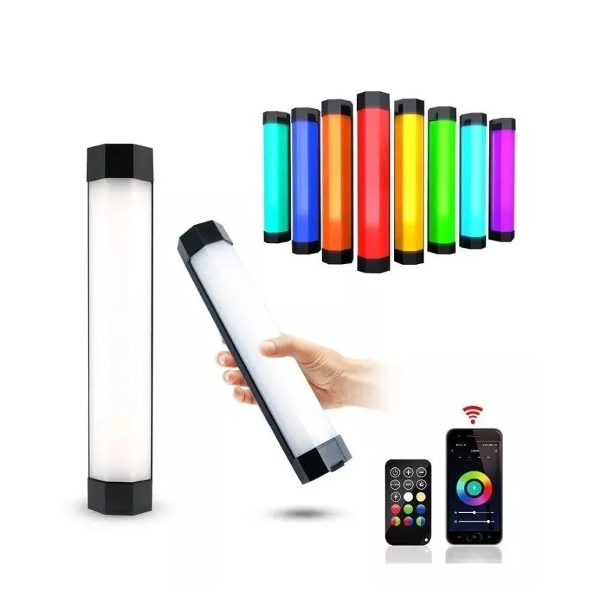 Mini Bastao Lampada De Luz Led Rgb Portatil Preenchimento Fotografia Recarregavel