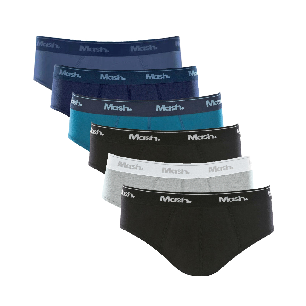 Kit C/ 6 Cuecas Mash Slip 10.04 Algodão Original