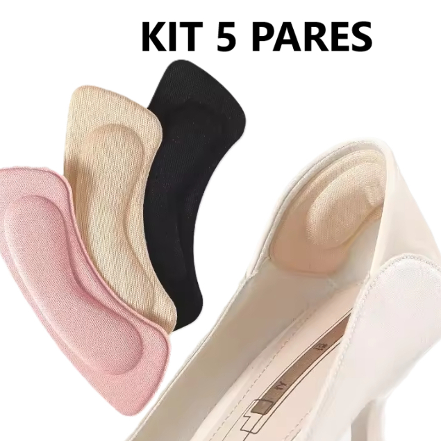 Kit 5 Par Protetor Calcanhar Adesivo Palmilha Ajustavel em Oferta na Shopee