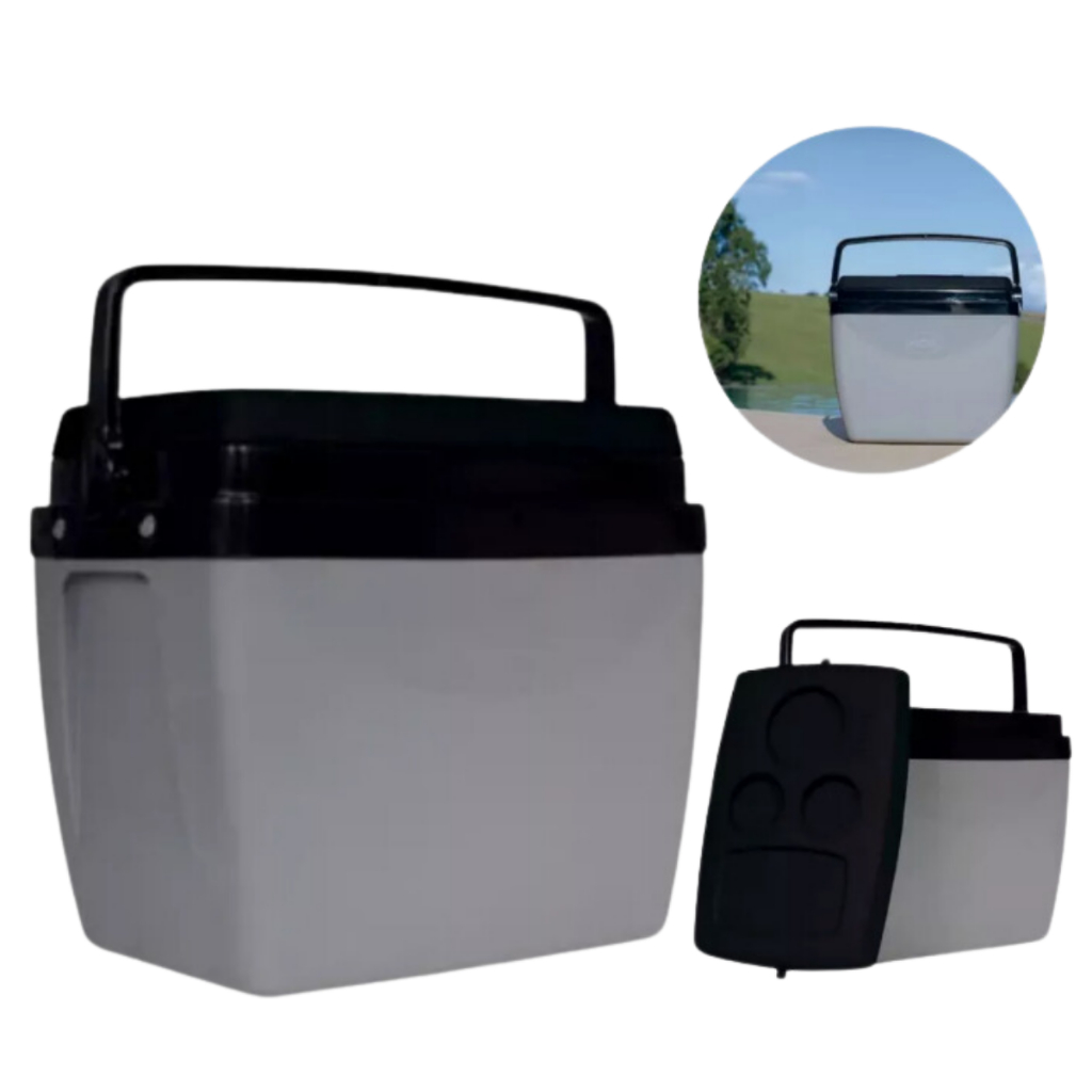 Caixa Térmica Cooler 34 Litros Com Alça E Porta Copos