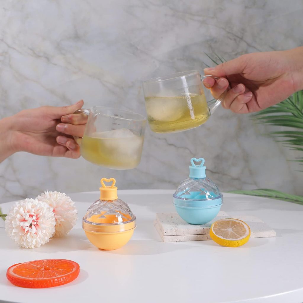 Molde de Gelo Redondo Bola Grande Silicone Drinks Coquetéis Uísque Forma - Home & Living
