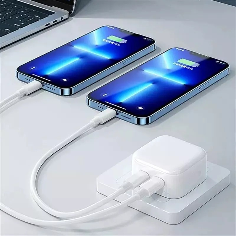 Fonte PD duplo 35w iPhone USB C＋C Carregamento Rápido