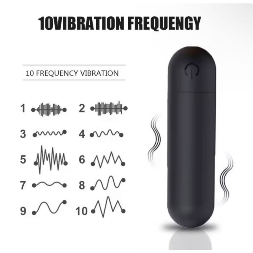 Vibrador Mini Bullet RECARREGÁVEL 10 Modos de Vibração Aveludado TD-ZD-P
