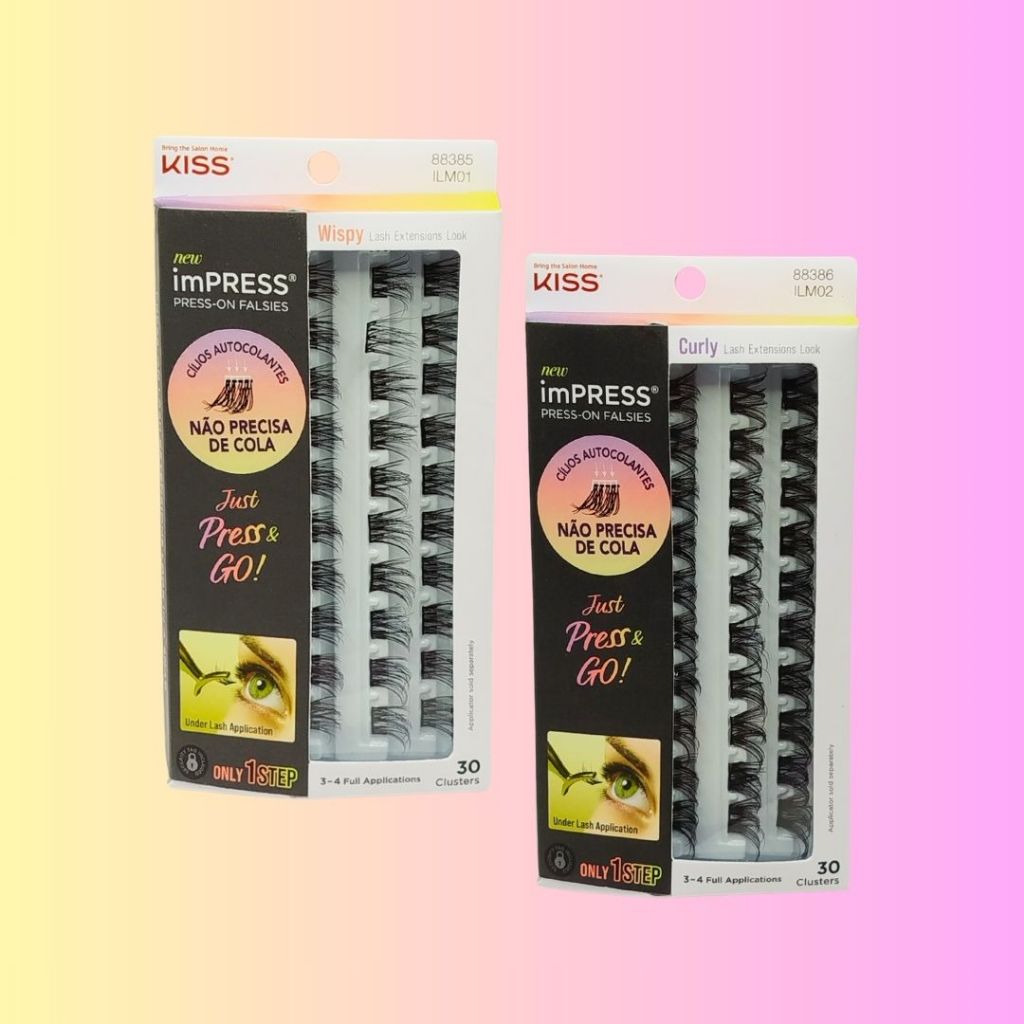 MAQUIAGEM CILIOS AUTOCOLANTES REFIL IMPRESS PRESS-ON FALSIES KISS NEW YORK - SEM PINÇA