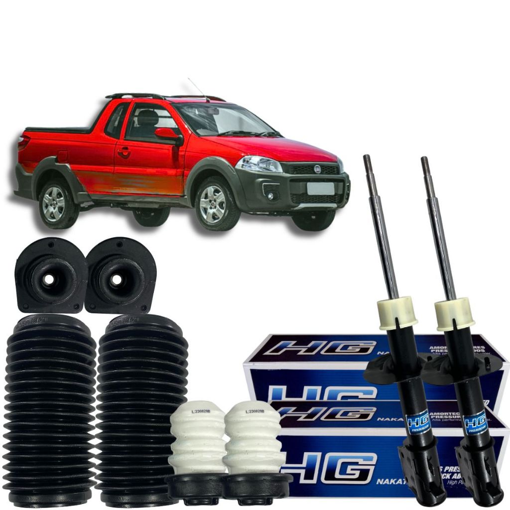 Par Amortecedor Dianteiro Coxim Coifa Batente Fiat Strada em Oferta na Shopee