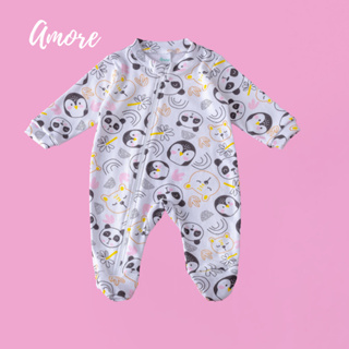 Macacão de bebê Pezinho Amiguinhas - Suedine 100% Algodão em Oferta na Shopee