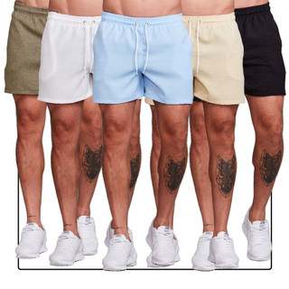 Kit 5 Shorts Linho Masculino Premium em Oferta na Shopee