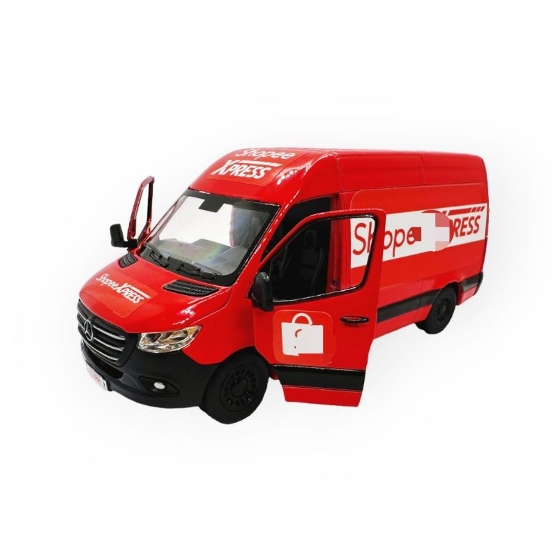 Kit com 2 Miniaturas de Van Entrega S.hopee e ML Envios — imagem 2 de 2