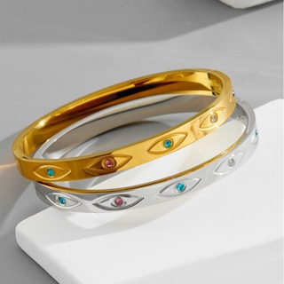 Novo olho do diabo em aço titânio 18K personalizado em estilo versátil pulseira de alta qualidade em Oferta na Shopee