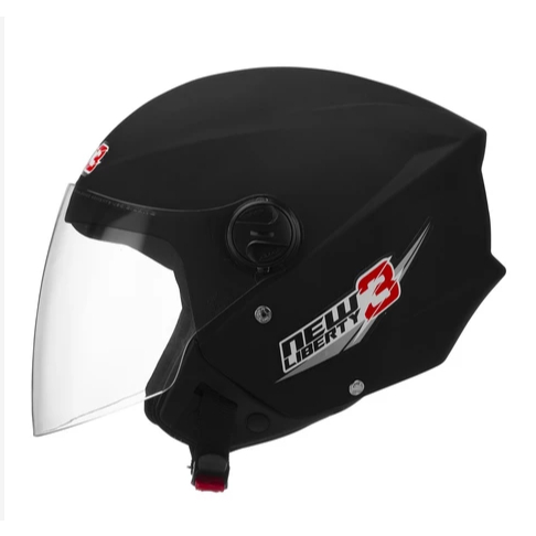 Capacete Aberto Pro Tork New Liberty 3 para Moto - Preto e Branco, Tamanhos 58/60, Conforto e Estilo