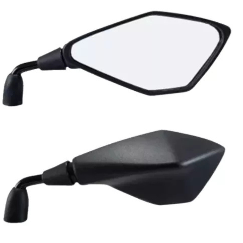 Par Retrovisor Mini Kawasaki Z400/Z 400 Esportivo Curta Haste Rebaixada 90°Rosca Fixa Honda Yamaha