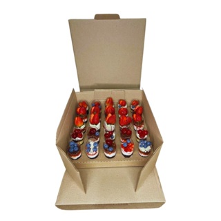 5 CAIXAS  P/TRANSPORTAR COPO VERRINE, C/CAVIDADES PARA 25 UNIDADES CADA em Oferta na Shopee