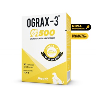 Suplemento Nutricional Avert Ograx 3 com 30 Cápsulas 500mg em Oferta na Shopee