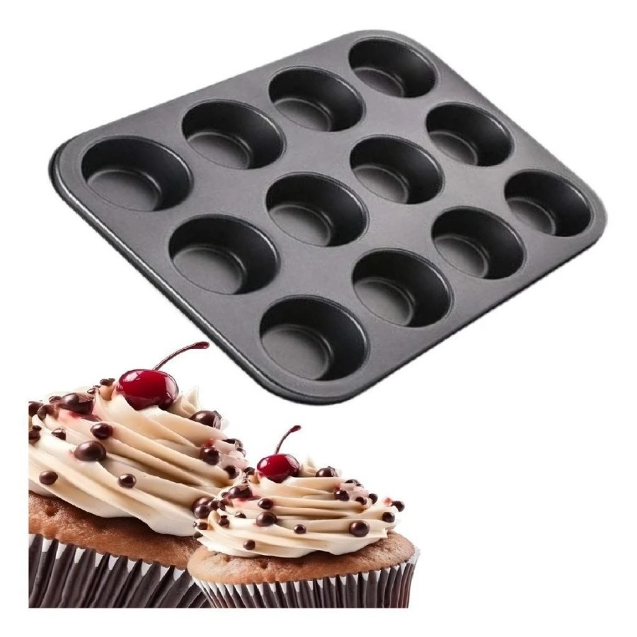 Forma Assadeira de Cupcake, Pão de Queijo Antiaderente 12 Cavidades, Utilidades, Casa, Cozinha