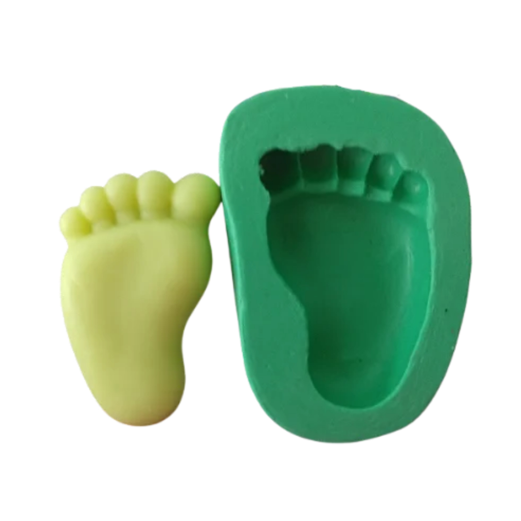 Forma Molde Silicone Sabonete Vela Biscuit Resina - Pezinho De Bebe P - 1 Cav