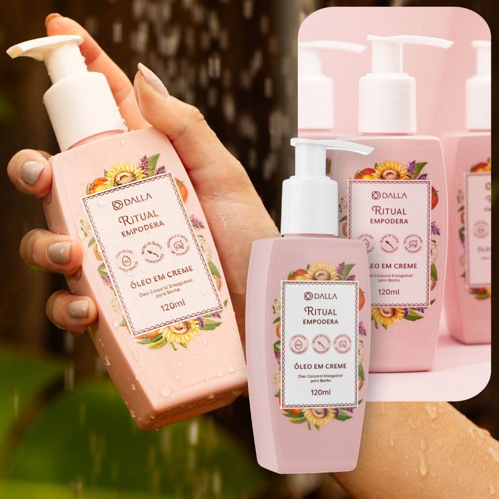 Óleo Corporal Em Creme Com Ácido Hialurônico Essenciais De Patchouli, Lábdano E Bergamota 120ML Ritual Empodera Dalla