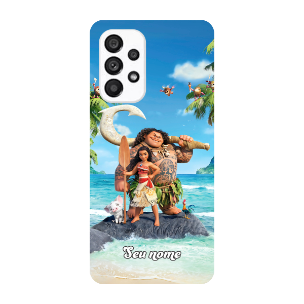 Capinha para Samsung A53 5G Anti Impacto Personalizada - Moana e Maui com nome