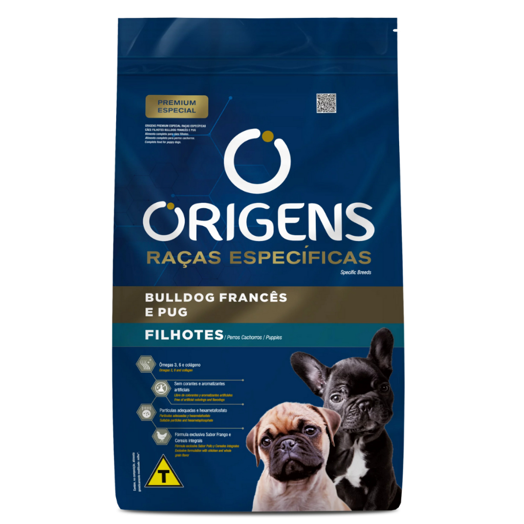 Ração Origens Cães Filhotes Buldog Frances E Pug 10,1kg