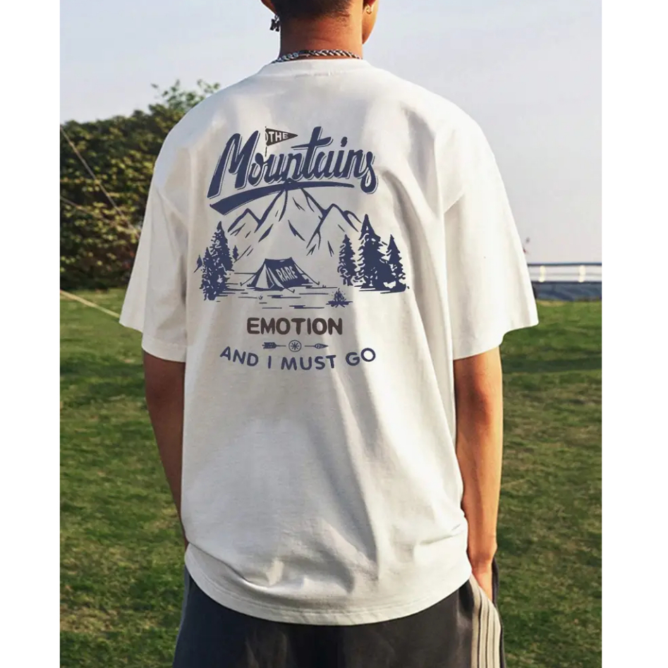 Camiseta Oversized Nature Adventure  Estilo Vintage Aventura Unissex Conforto