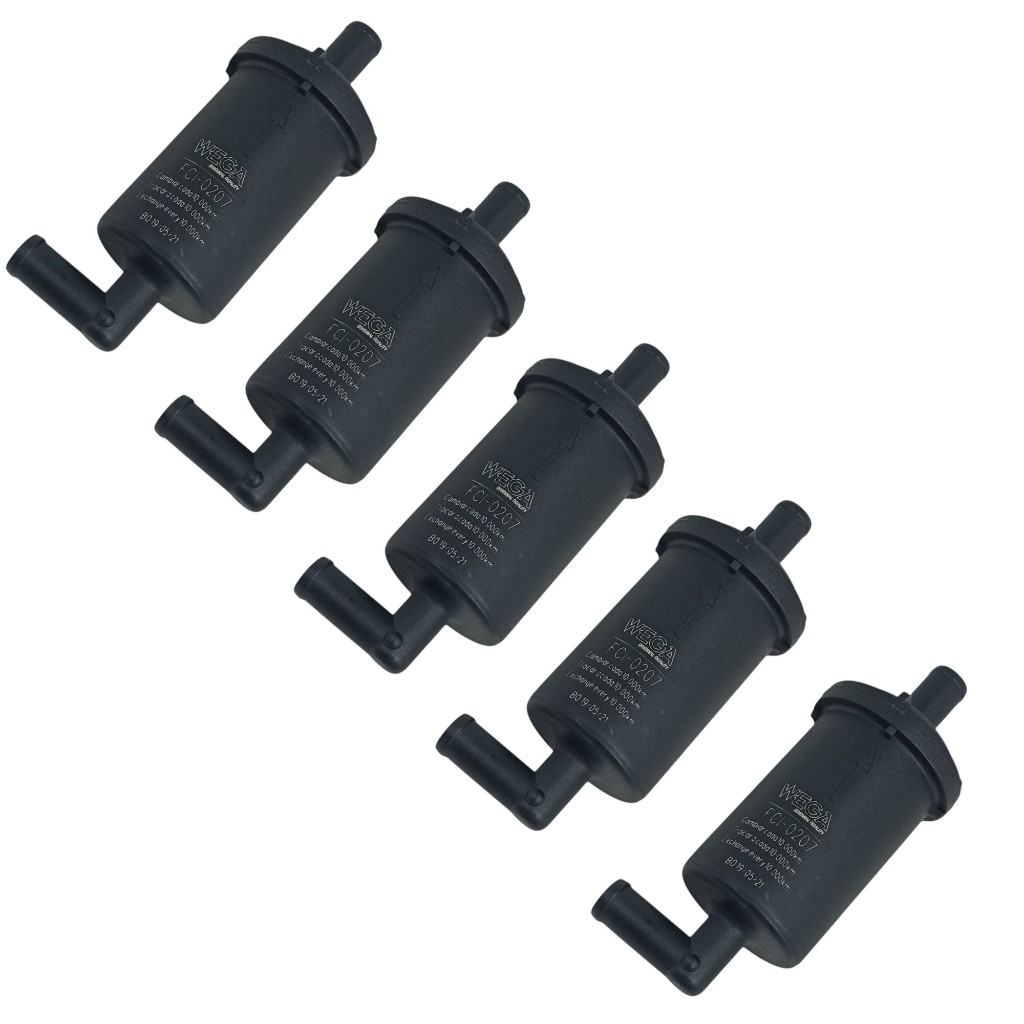 Kit 5 Filtro Combustível Cg 150 Titan 2009 a 2010 Nxr 150 Bros 2009 a 2010 Bico Grosso