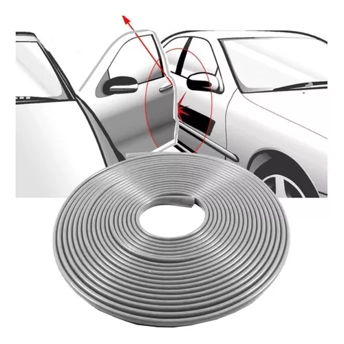 Protetor De Bordas Portas Veiculo Universal Carro - 10 Metros - Cinza em Oferta na Shopee