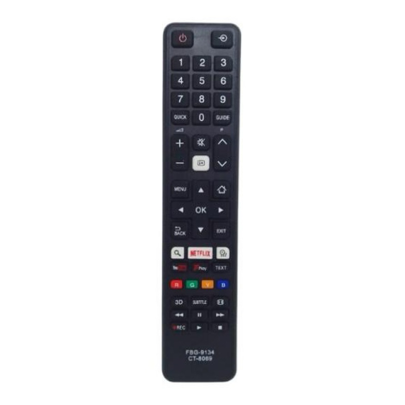 Controle Remoto Para Tv Semp Toshiba Tcl Botão Netflx 9134