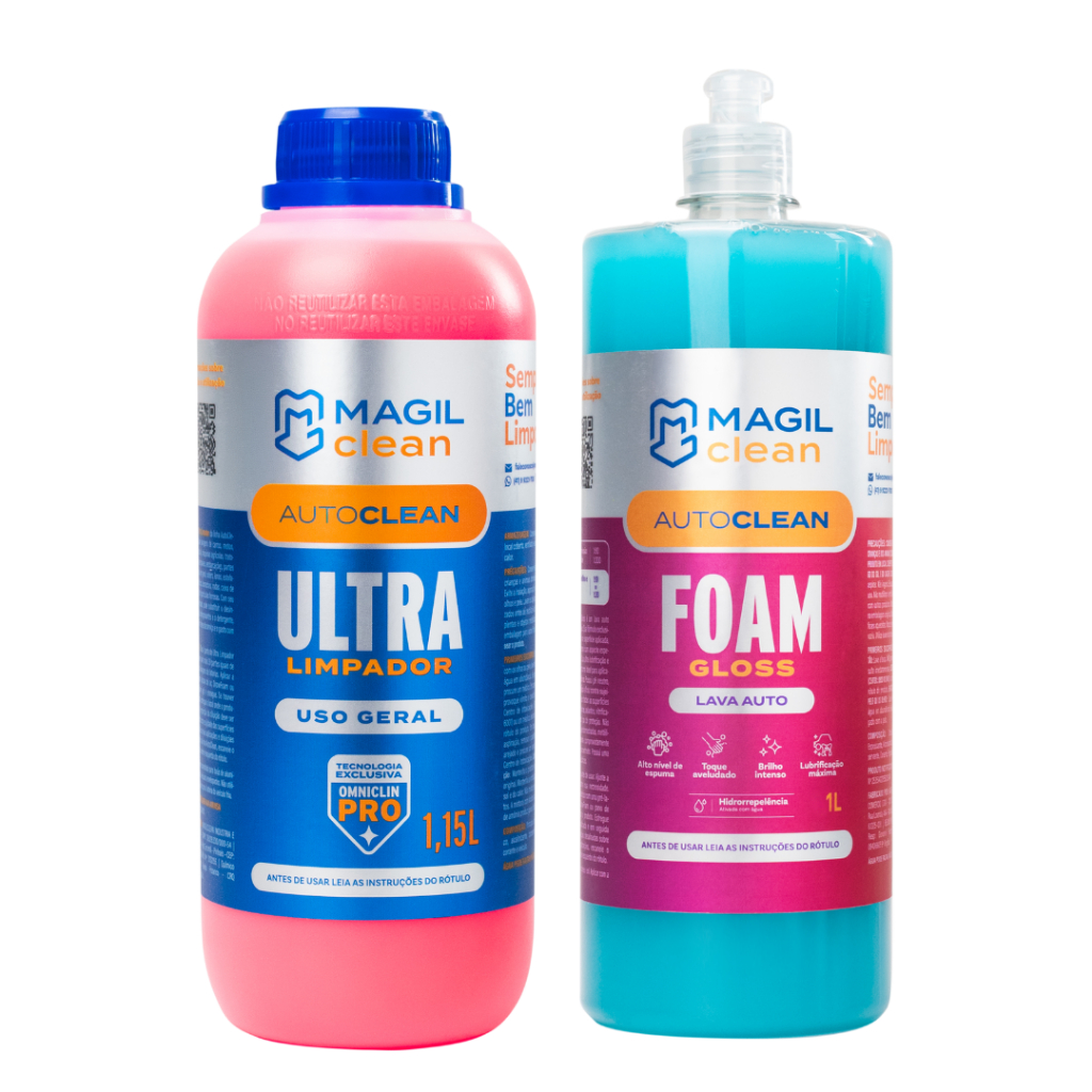 Kit Lava Auto Foam Gloss 1l E Autoclean 1l Magil Clean