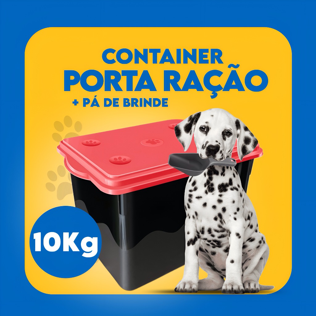 Container Porta Ração 10KG + Pá Dosadora Com 20 Litros