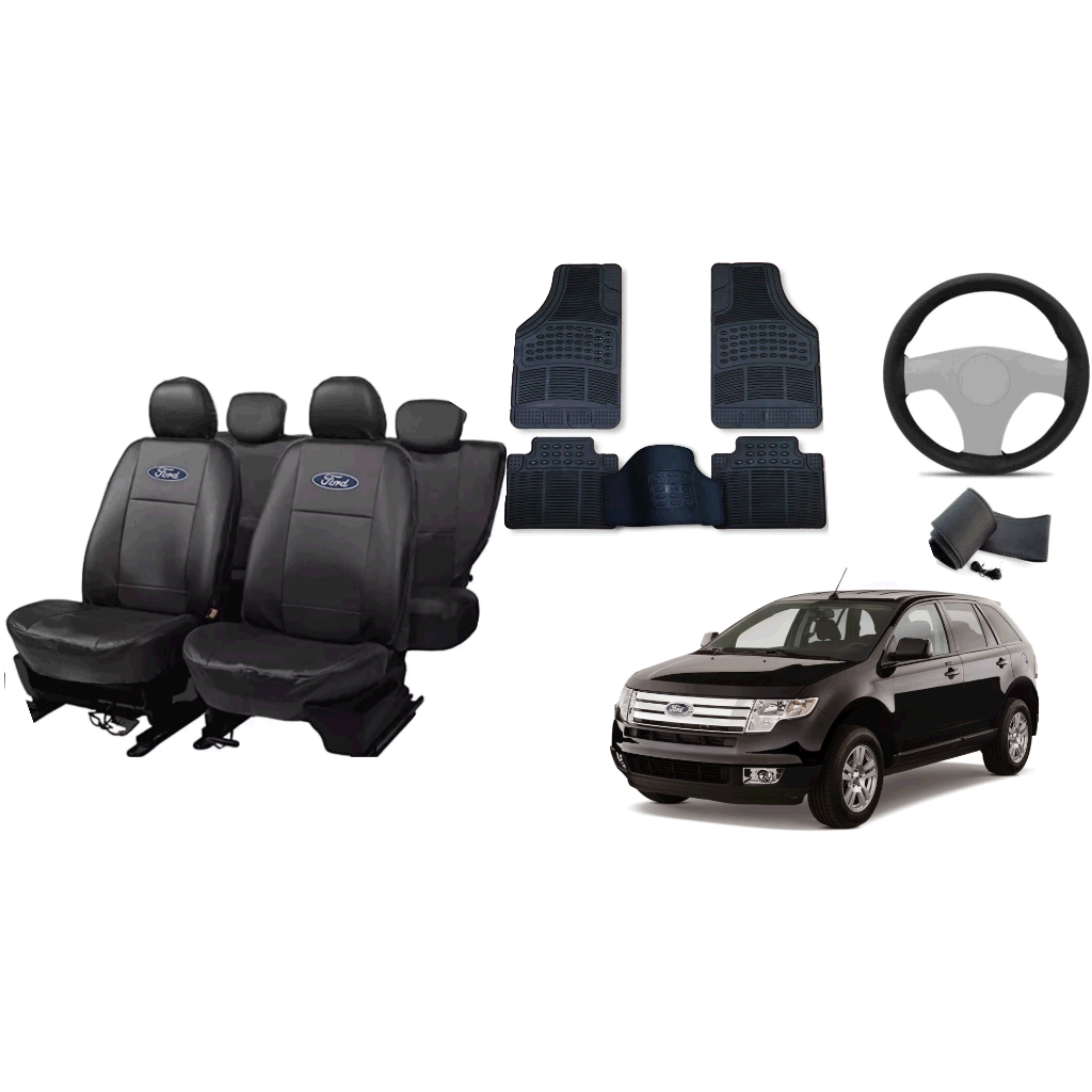 Capa de couro + Tapete 5 peças + Capa de volante - Ford edge 09-12
