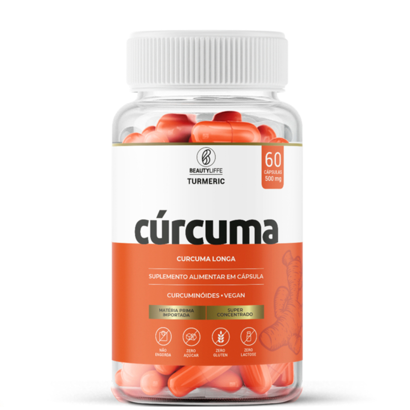 CURCUMA 60 Caps - BeautyLiffe 100% PURE - CONCENTRADO - MATERIA PRIMA IMPORTADA