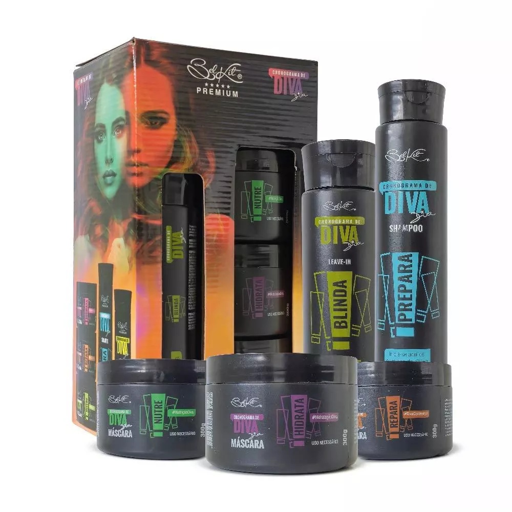 Kit 5 Itens Capilar Cronograma de Diva Belkit