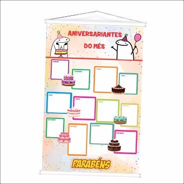 Banner Venda de Aniversariante do Mês produzido em lona. Cartaz Propaganda Vende-se para Escola Educação Infantil. em Oferta na Shopee