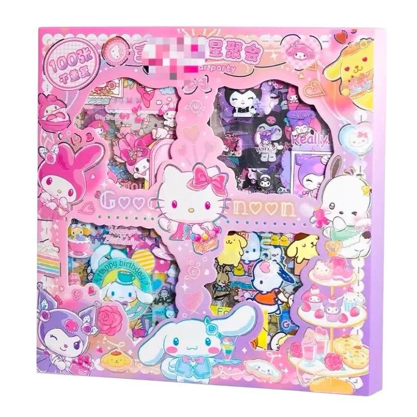 100 Cartelas de 5 Adesivos ou Mais - My Melody Hello Kitty Sanrio Kuromi