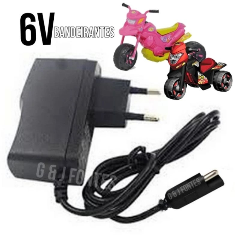 Fonte Carregador Para Moto Elétrica Bandeirante 6v
