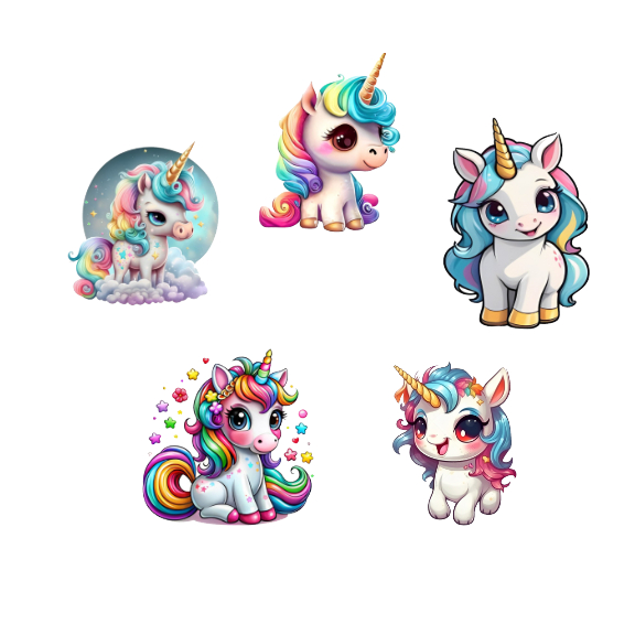 100 apliques unicornio para laços e gravatas pet sem cola