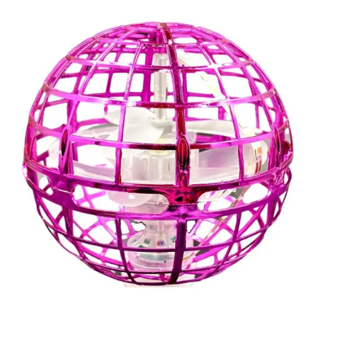 Brinquedo Lançador Spinner Flynova Bola Esfera Mini Pink