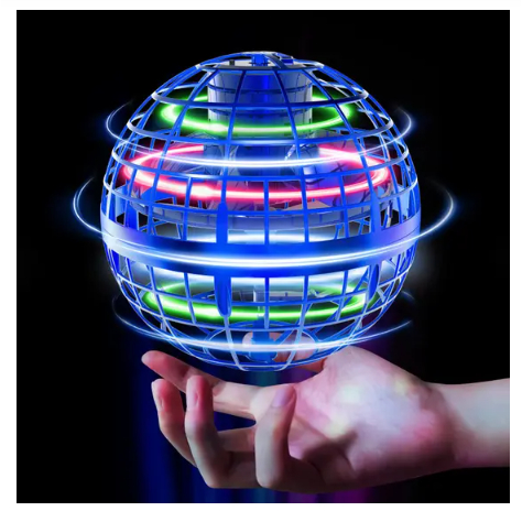 Brinquedo Lançador Spinner Flynova Bola Esfera Mini Azul