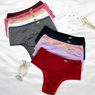 Kit 2 Calcinhas Cintura Alta Pala Dupla Segura Barriga Premium em Oferta na Shopee