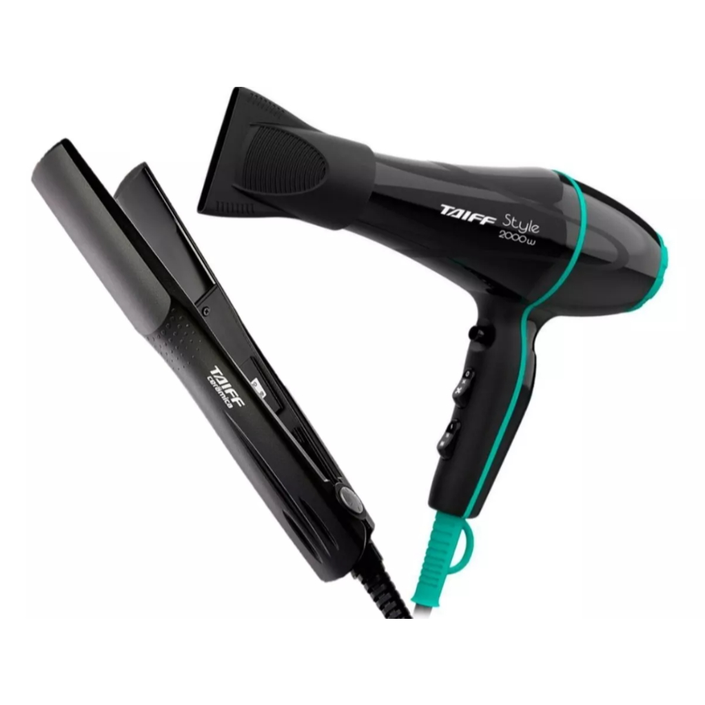 Kit Taiff Secador Taiff Style 2000W Profissional com Prancha Taiff Cerâmica 180ºC