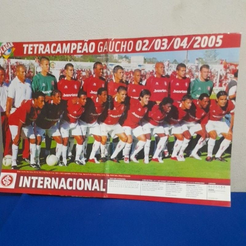 Pôster Placar Internacional tetracampeão gaúcho 02/03/04/2005