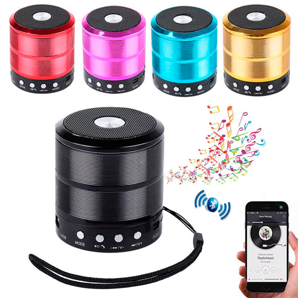 Mini Caixa de Som Portátil Bluetooth-USB-CartãoSD e P2
