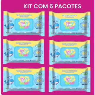 Kit Toalhas Umedecidas Baby Club 6 pacotes (600un Tolhas/lenços Umedecidos em cada Kit) em Oferta na Shopee