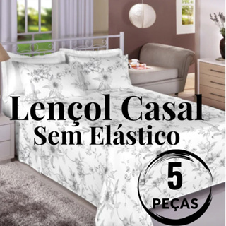 Kit 5 Lençol Casal Avulso Sem Elástico Forro de Cama Virol Lençol de Cobrir Estampado em Oferta na Shopee