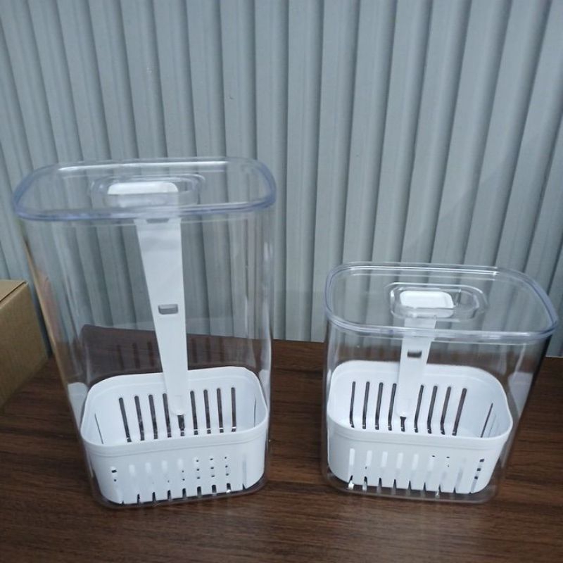 kit 2 organizador de temperos clear fresh 1 de 2.3L+1.5L Ou
