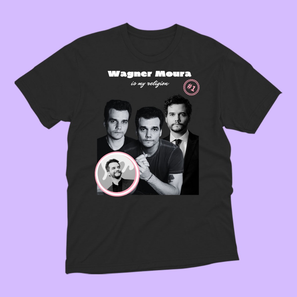 Camiseta Wagner Moura is my religion Algodão Unissex