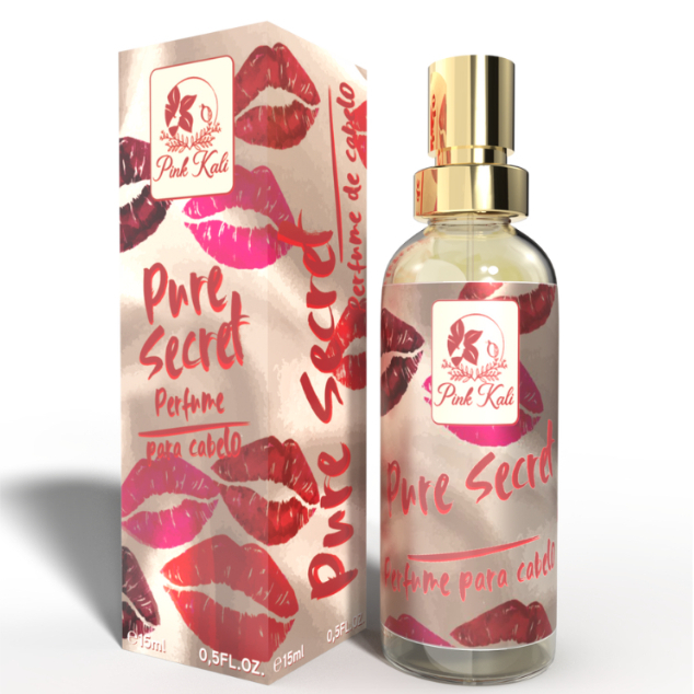 Perfume Capilar Pure Secret Pink Kali - Hidratante Perfume para cabelos 15ml