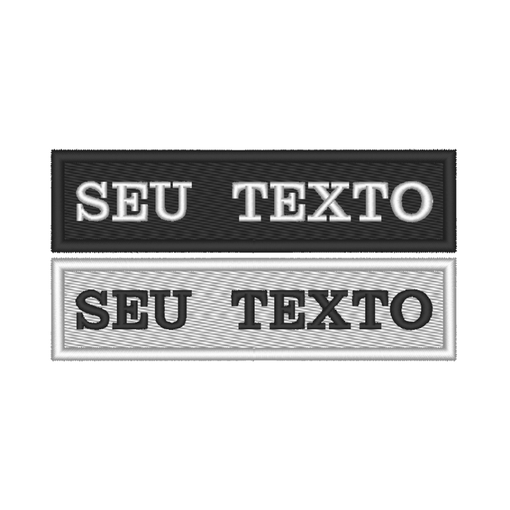 Patch Tarja Nome/Texto Termocolante ou Velcro Tarjeta Identificação Motoclube Sutache Motociclista